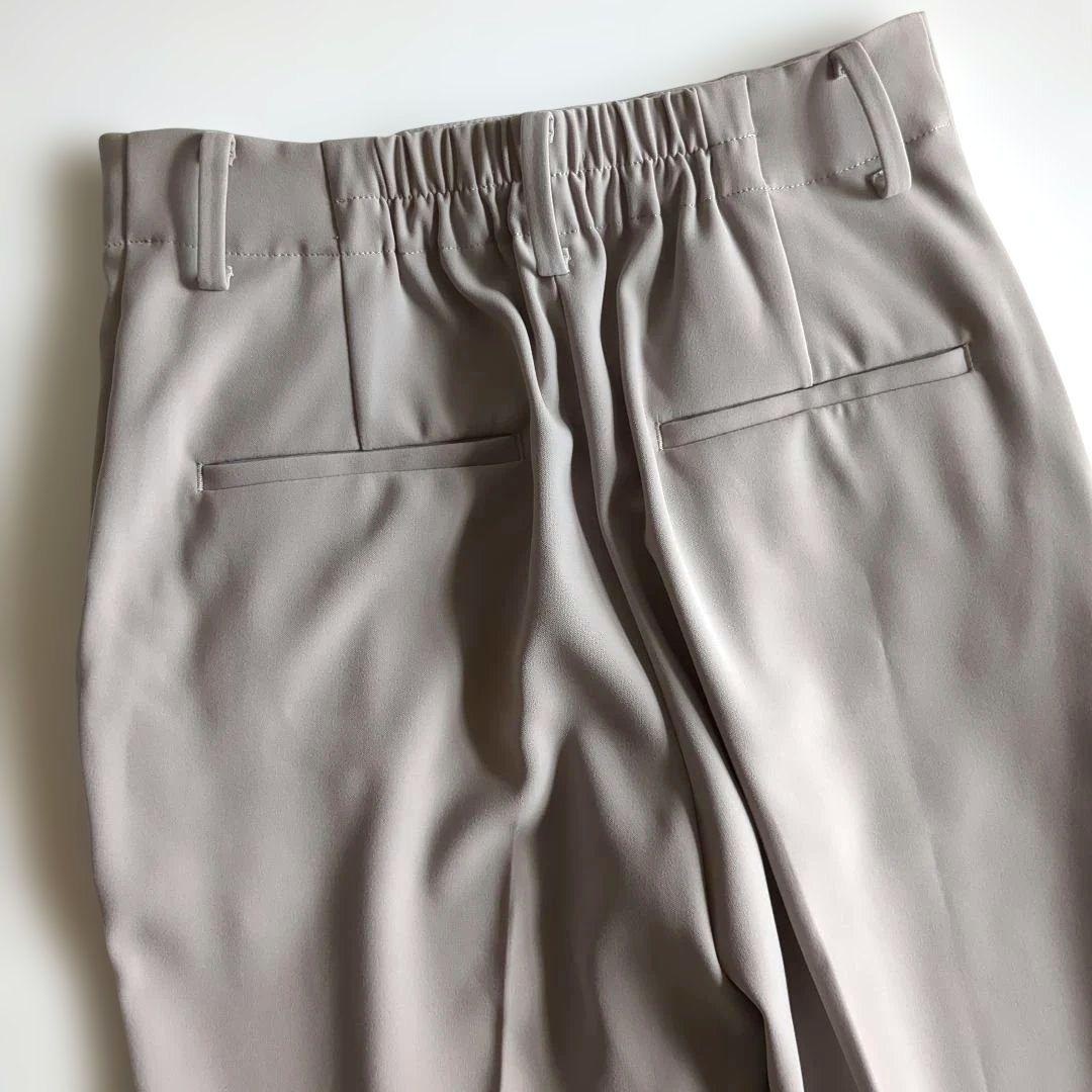 極美品★プラステ パンツスーツ カラーレス テーパードパンツ グレージュ 洗える