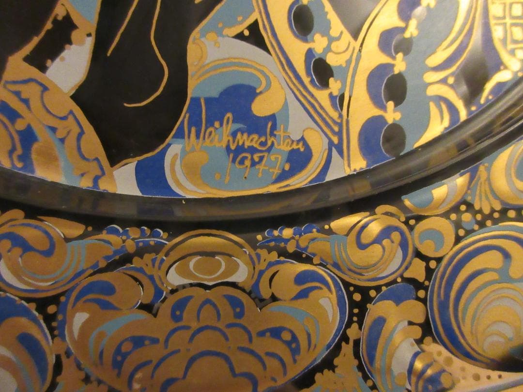 ローゼンタール　クリスマスプレート　ガラス絵皿　1977