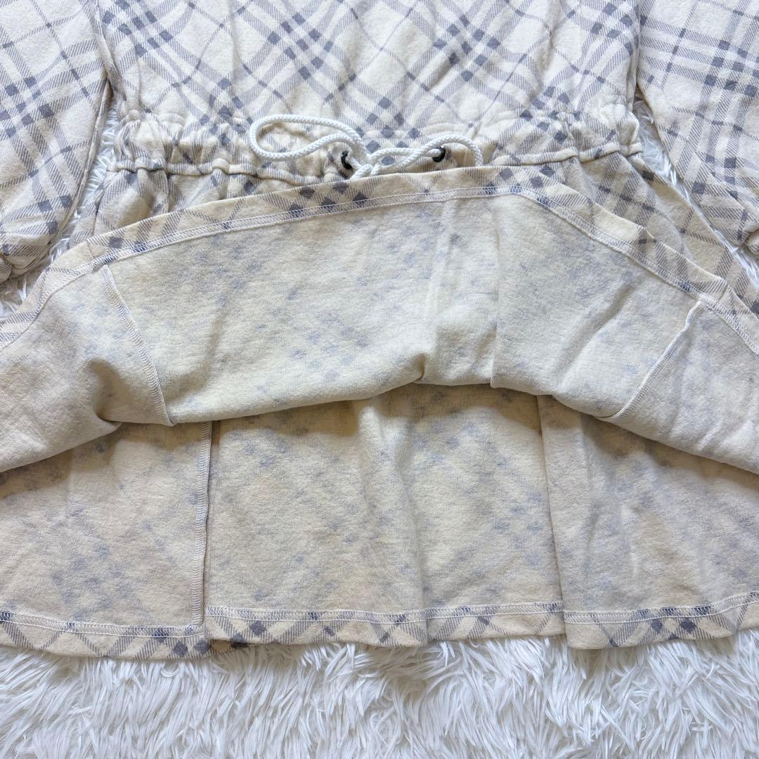 BURBERRY BLUE LABEL ノバチェック ワンピース 38 ロゴ刺繍