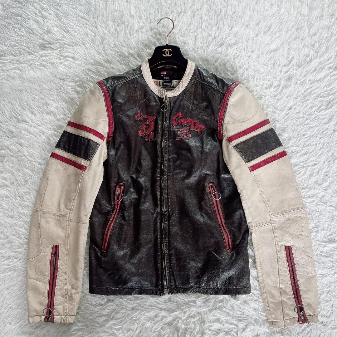 【DIESEL】90s レーシングジャケット シングルライダース Mサイズ