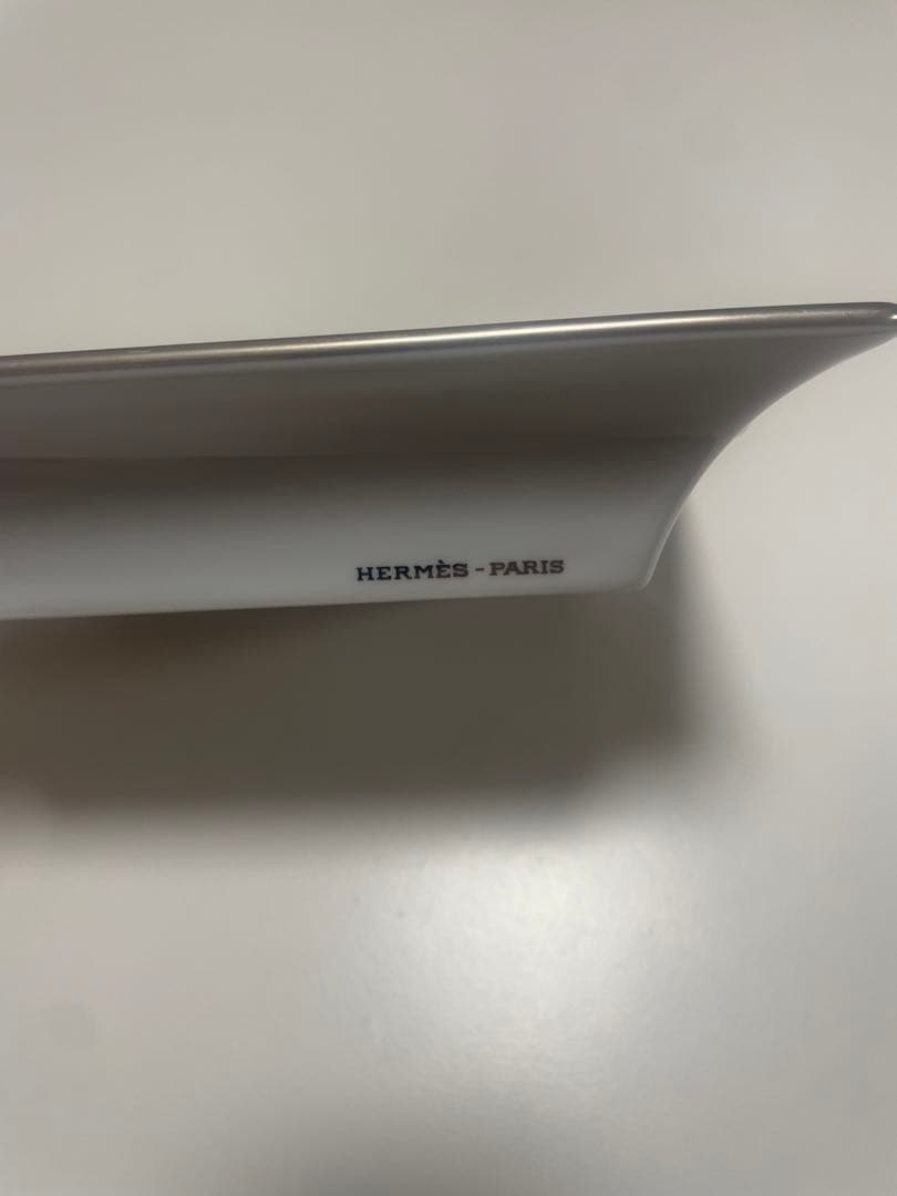 エルメス 灰皿 象 グリーン レア ビンテージ 柄 20×16cm Hermes