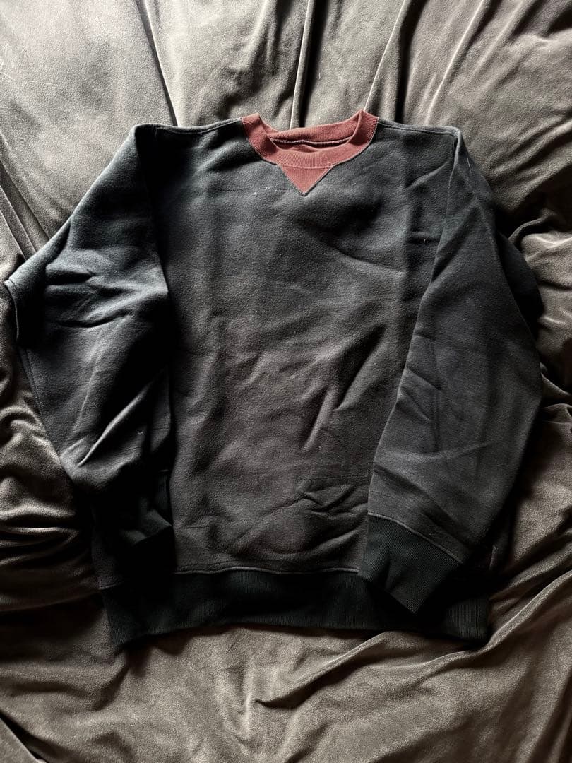 SACAI カーキオレンジ Vスウェット