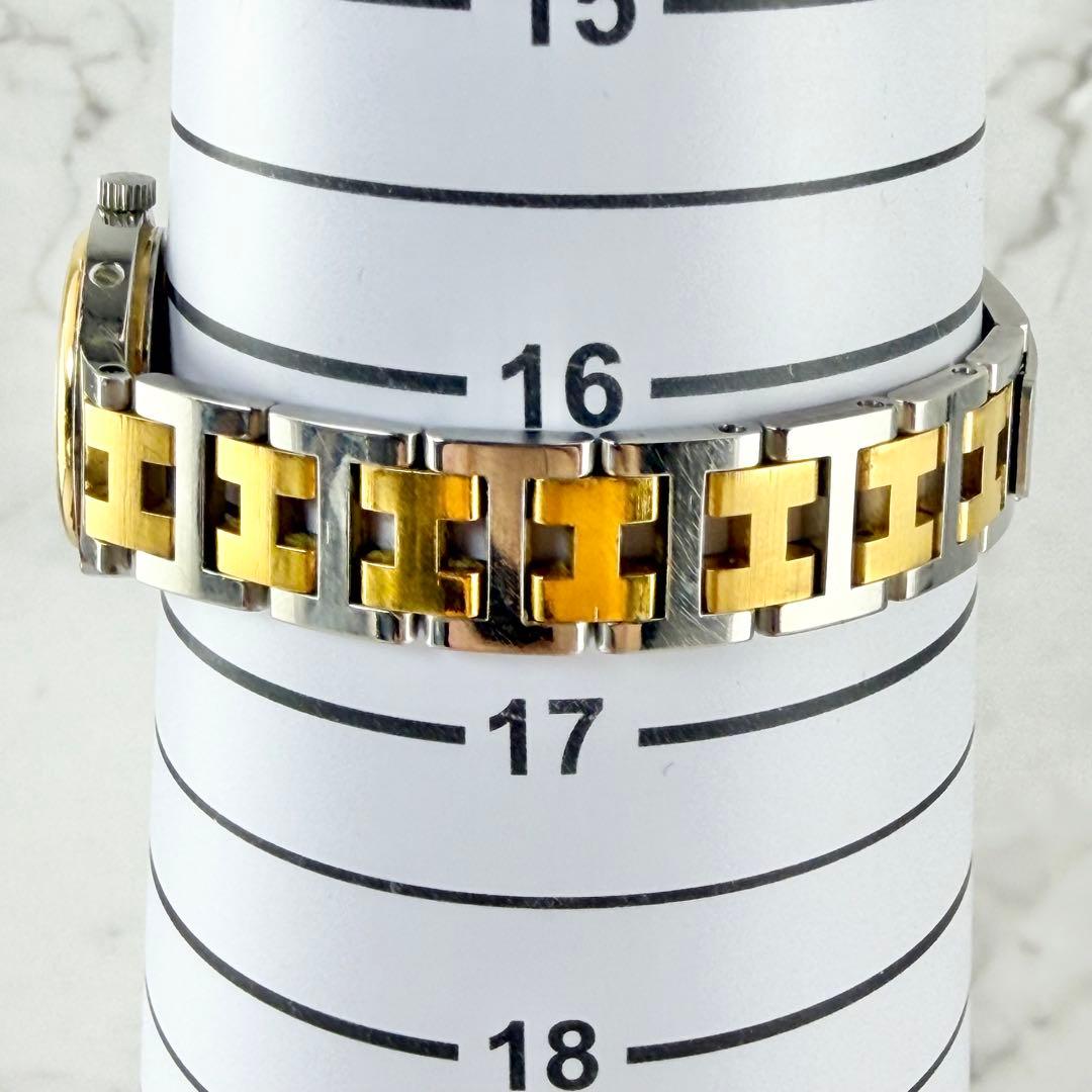 【新品電池】 エルメス クリッパー コンビ デイト Hベルト ゴールド