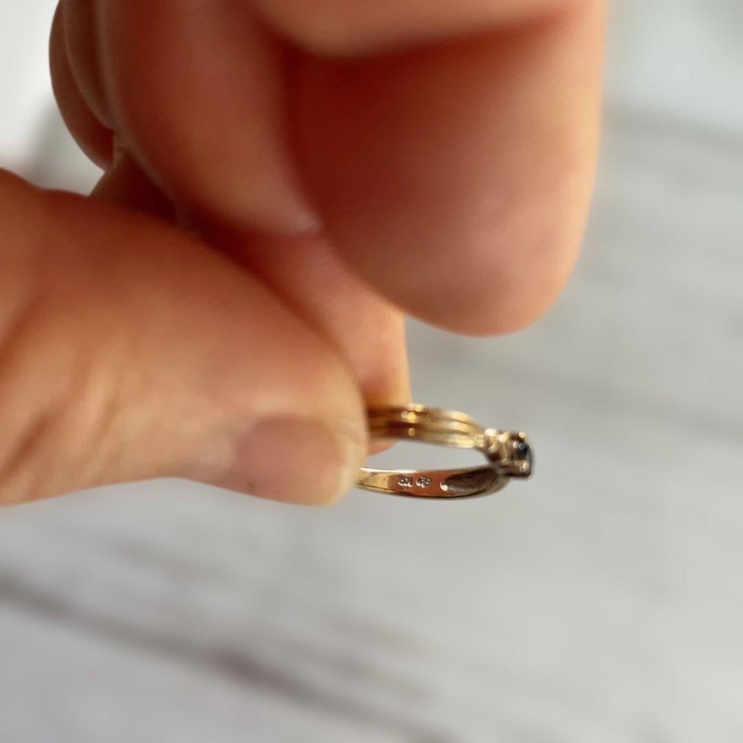 9Kゴールド ストーン付きリング 未使用