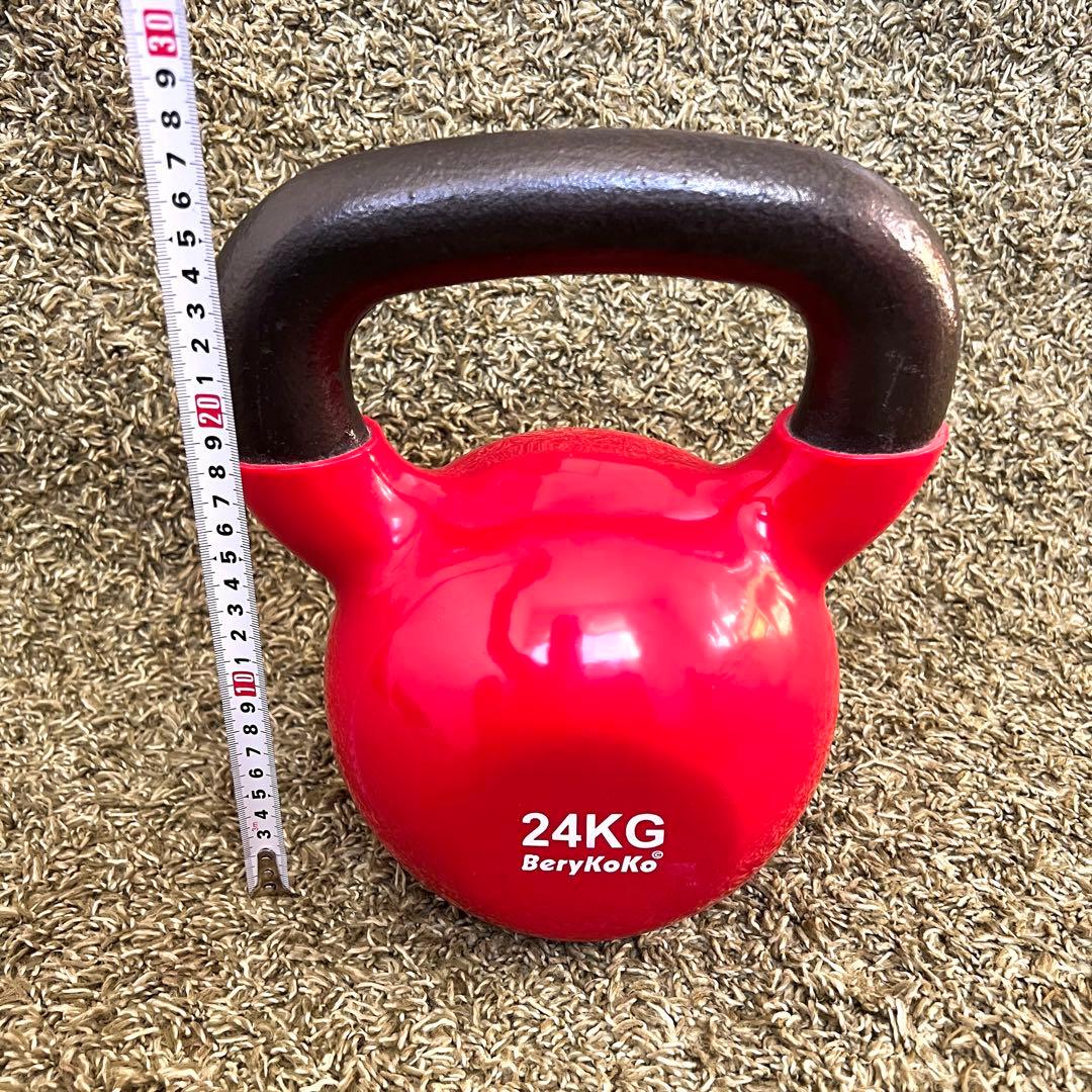 美品　BeryKoKo ベリーココ　24KG ケトルベル 赤　pvcコーティング