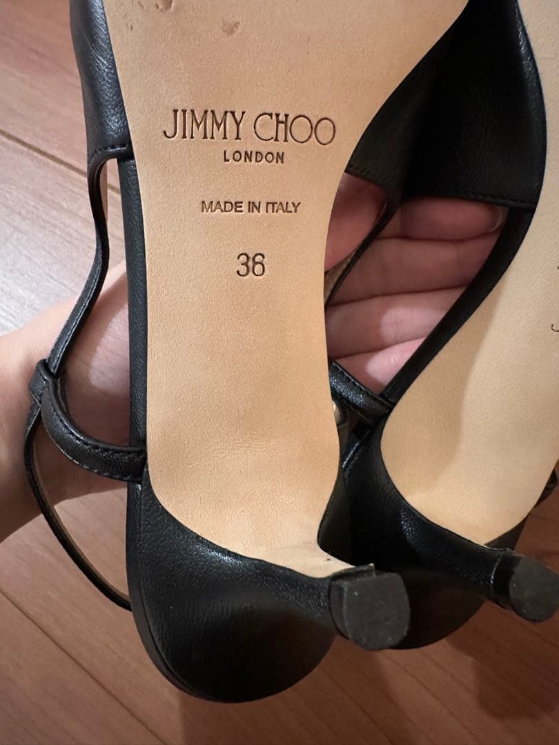 JIMMY CHOO ブラック ポインテッドトゥパンプス 36