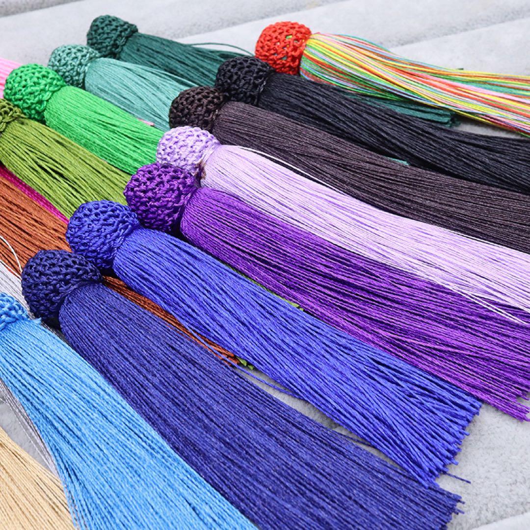 【2本セット】23色カラフルタッセル 日本風数珠念珠作成用 タッセル フリンジ