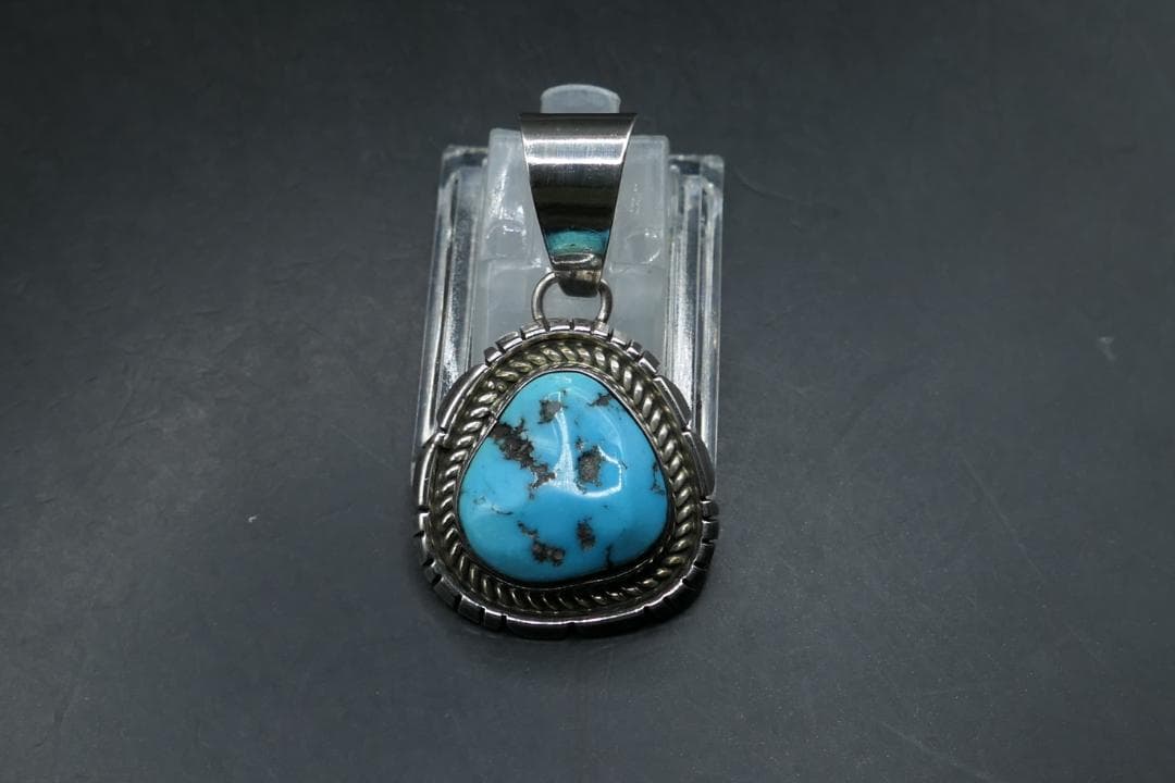 美品　ナバホ　ターコイズ　ネックレス　トップ　JJ刻印　ペンダント