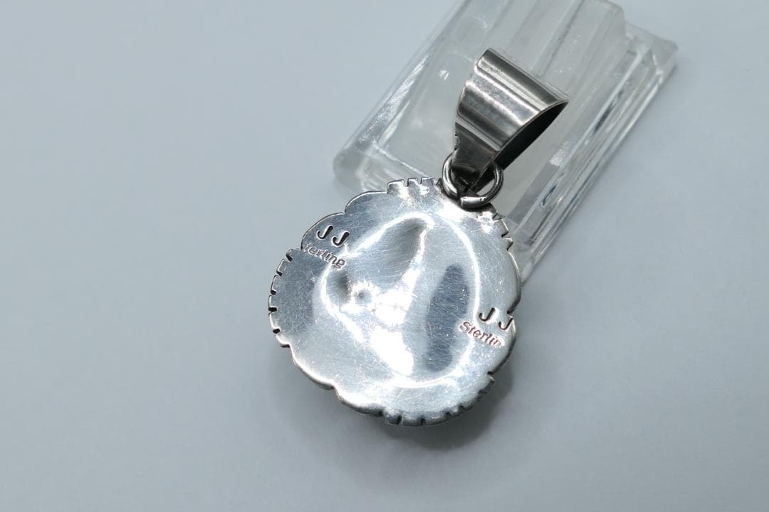 美品　ナバホ　ターコイズ　ネックレス　トップ　JJ刻印　ペンダント