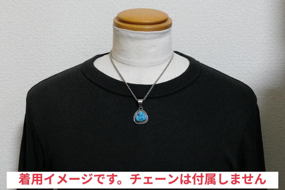 美品　ナバホ　ターコイズ　ネックレス　トップ　JJ刻印　ペンダント