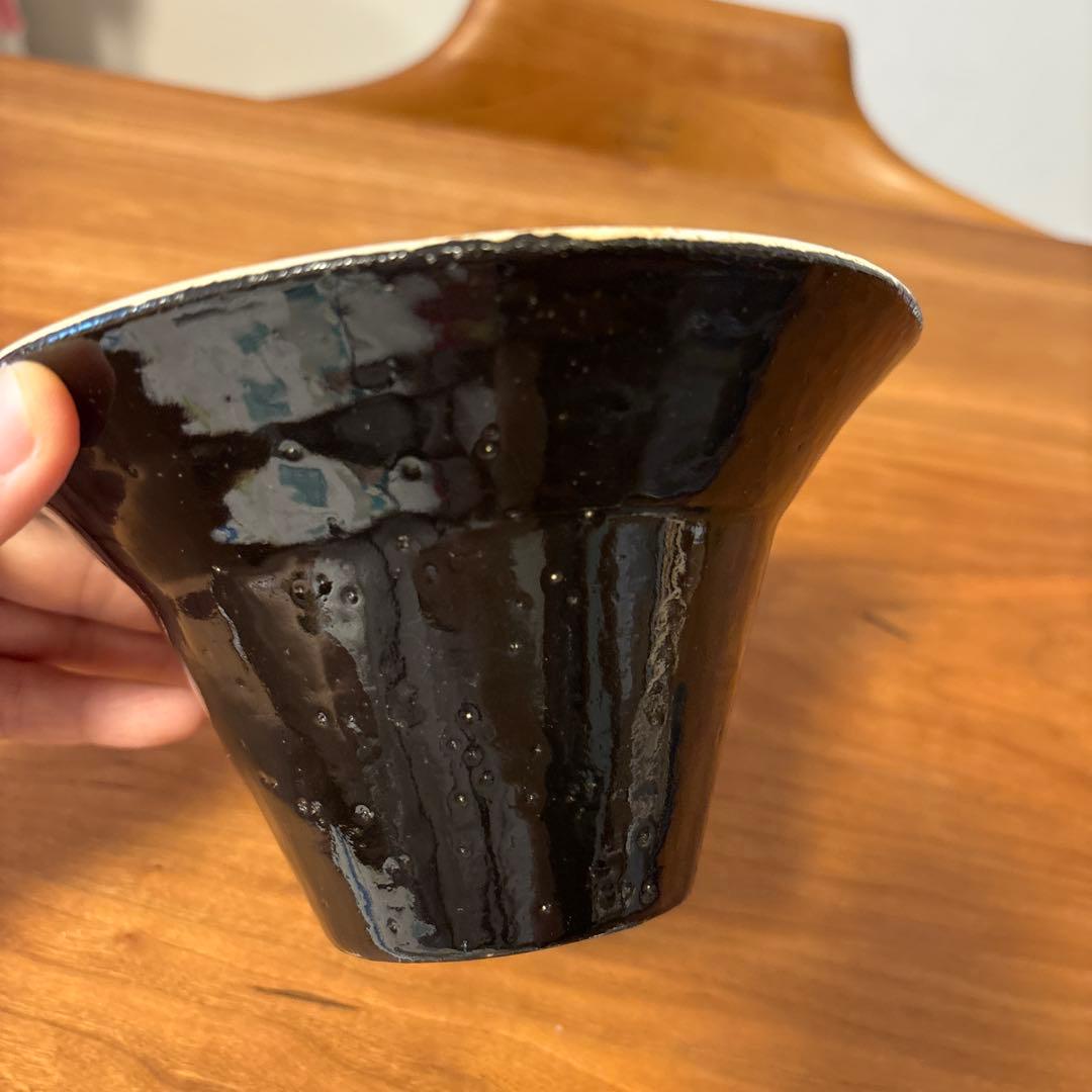 三浦ナオコさん作品・黒白陶器円錐形ボウル