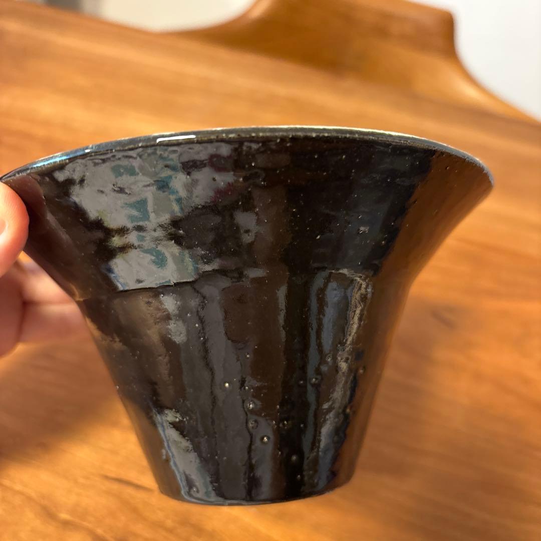 三浦ナオコさん作品・黒白陶器円錐形ボウル