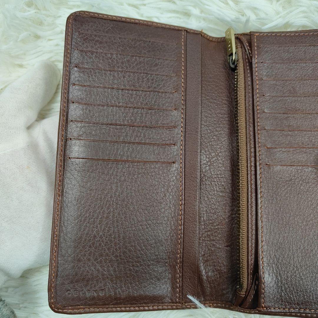 本日限定価格　セリーヌ　長財布　パリマカダム　トリオンフ　キャンバス　インディゴ