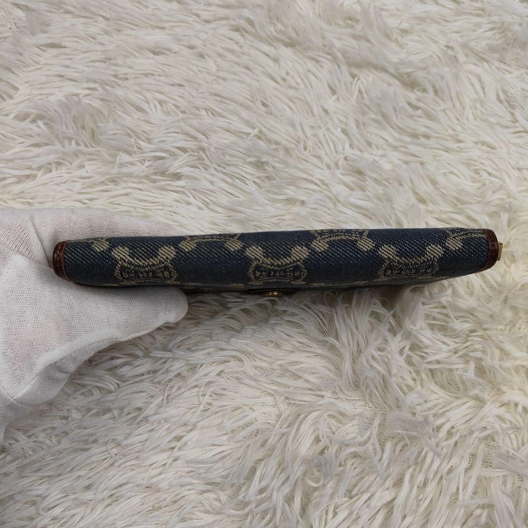 本日限定価格　セリーヌ　長財布　パリマカダム　トリオンフ　キャンバス　インディゴ