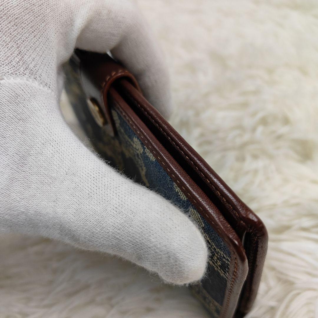 本日限定価格　セリーヌ　長財布　パリマカダム　トリオンフ　キャンバス　インディゴ