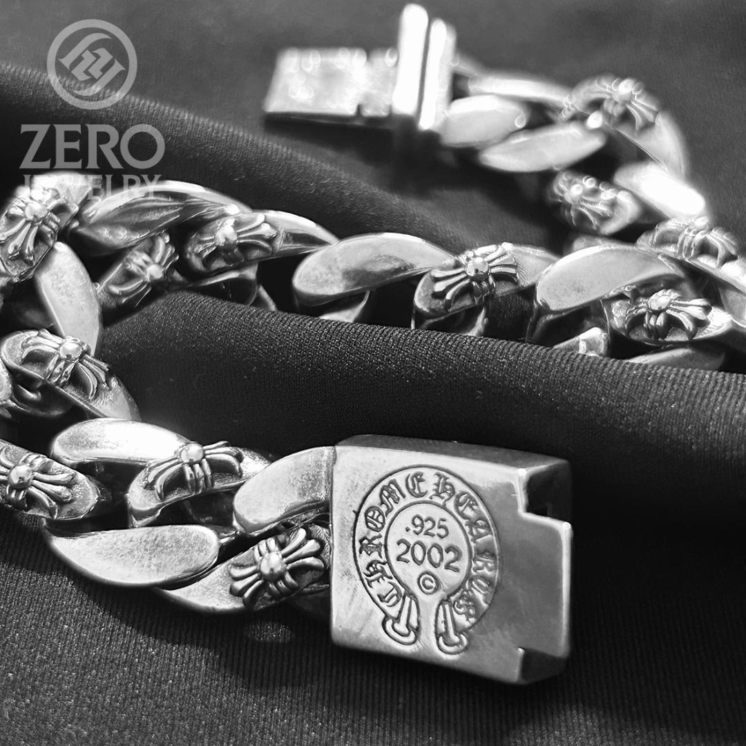 【★即日発送★925刻印】14リンク クロスボックス ブレスレット