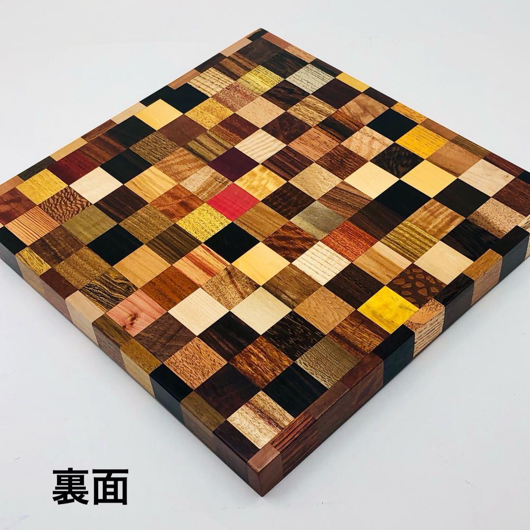 世界の銘木142種の寄せ木トレイ ハンドメイド