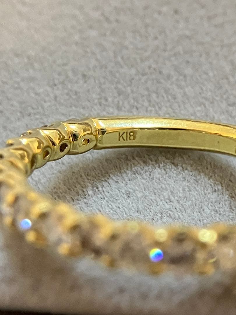 ダイヤモンド　エタニティリング　k18 1ct 12号