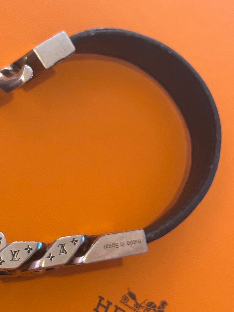 LOUIS VUITTON ブラスレ モノチェーン ルイヴィトン　シルバー