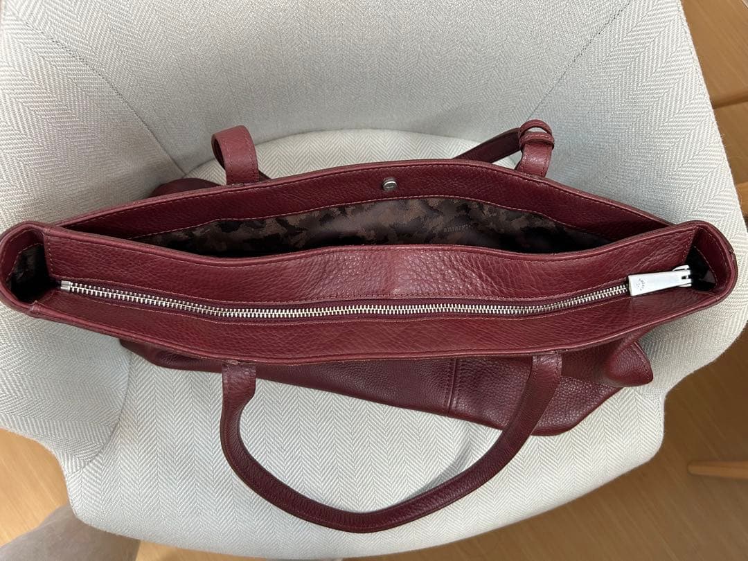 【超値引き】aniary アニアリ レザー トートバッグ　ボルドー