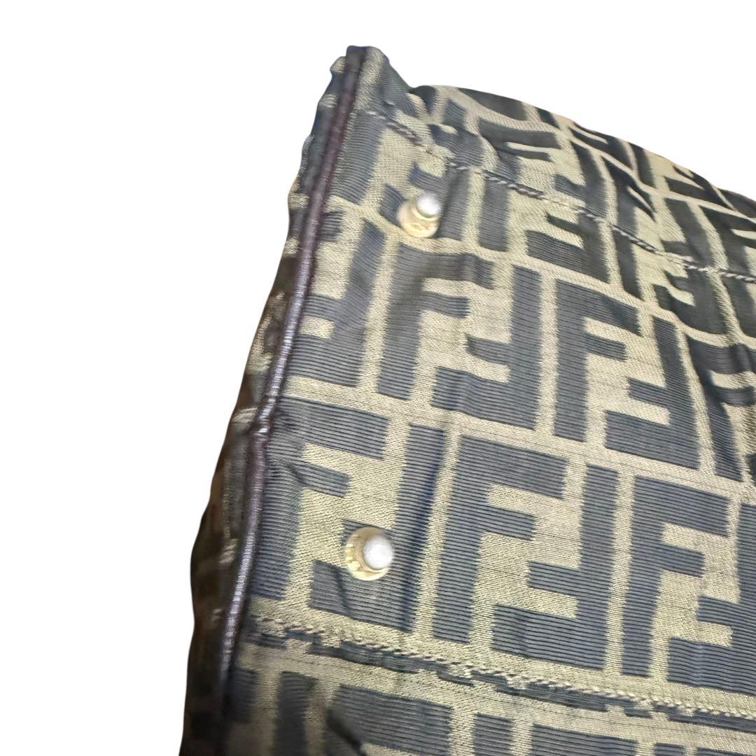 フェンディ FENDI ズッカ ボストンバッグ ナイロンキャンバス イタリア製