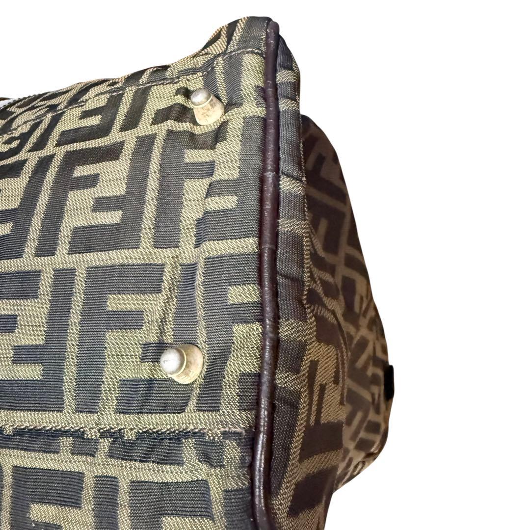 フェンディ FENDI ズッカ ボストンバッグ ナイロンキャンバス イタリア製