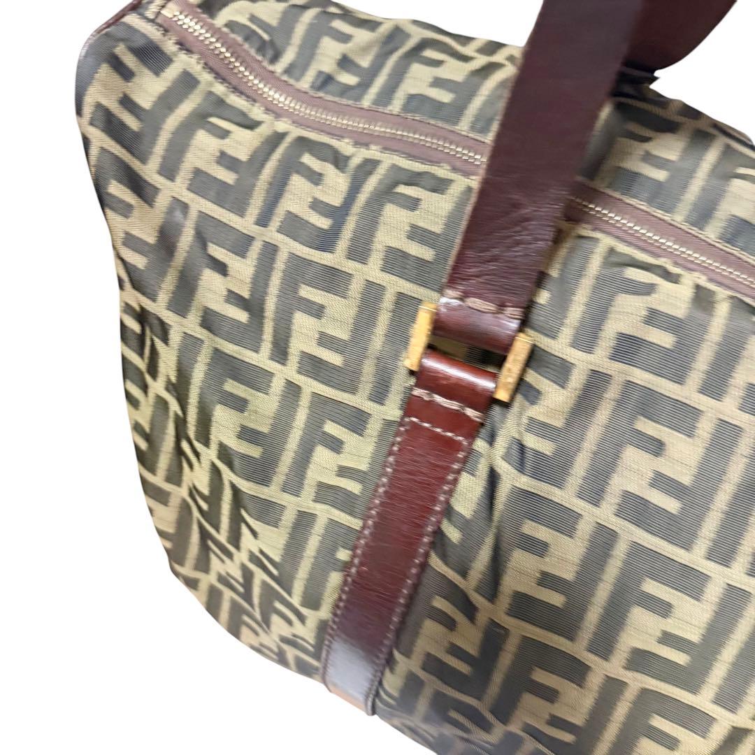 フェンディ FENDI ズッカ ボストンバッグ ナイロンキャンバス イタリア製