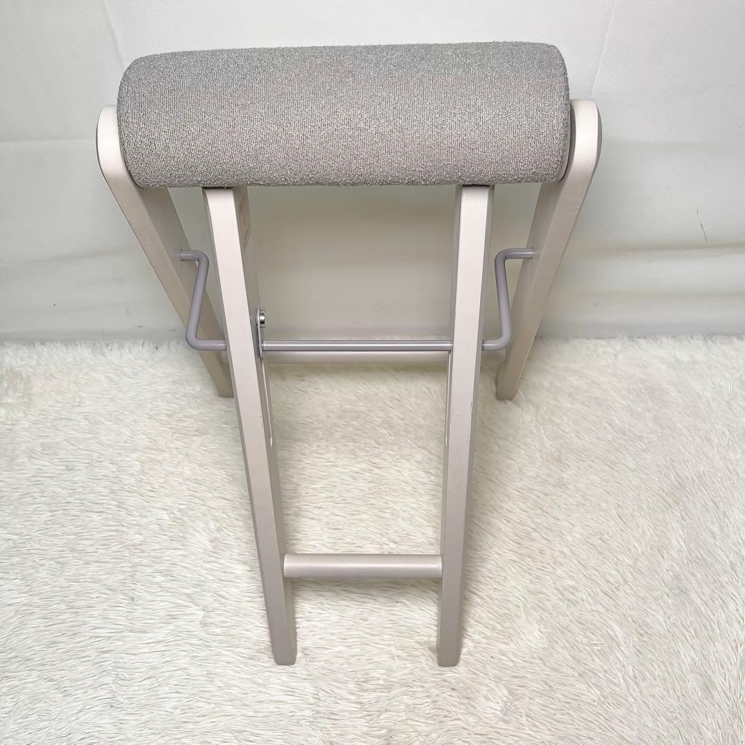 【美品】TITTO フォールディングハイスツール グレー 折りたたみ