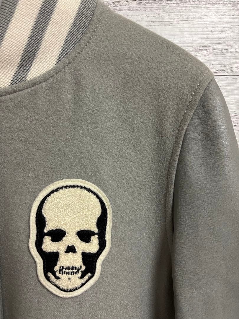 ルシアンペラフィネ スタジャン スカル カシミア 本革 レザー ジャケット