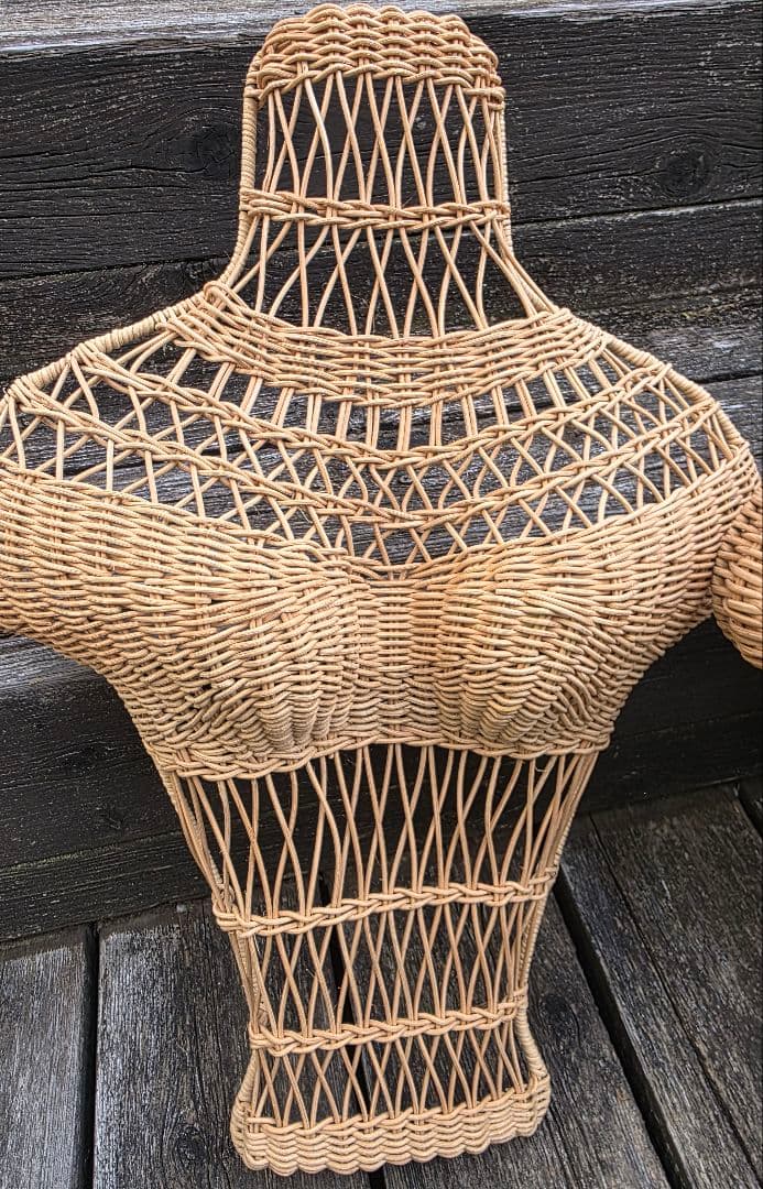 ヴィンテージ　籐のトルソー　四点セット