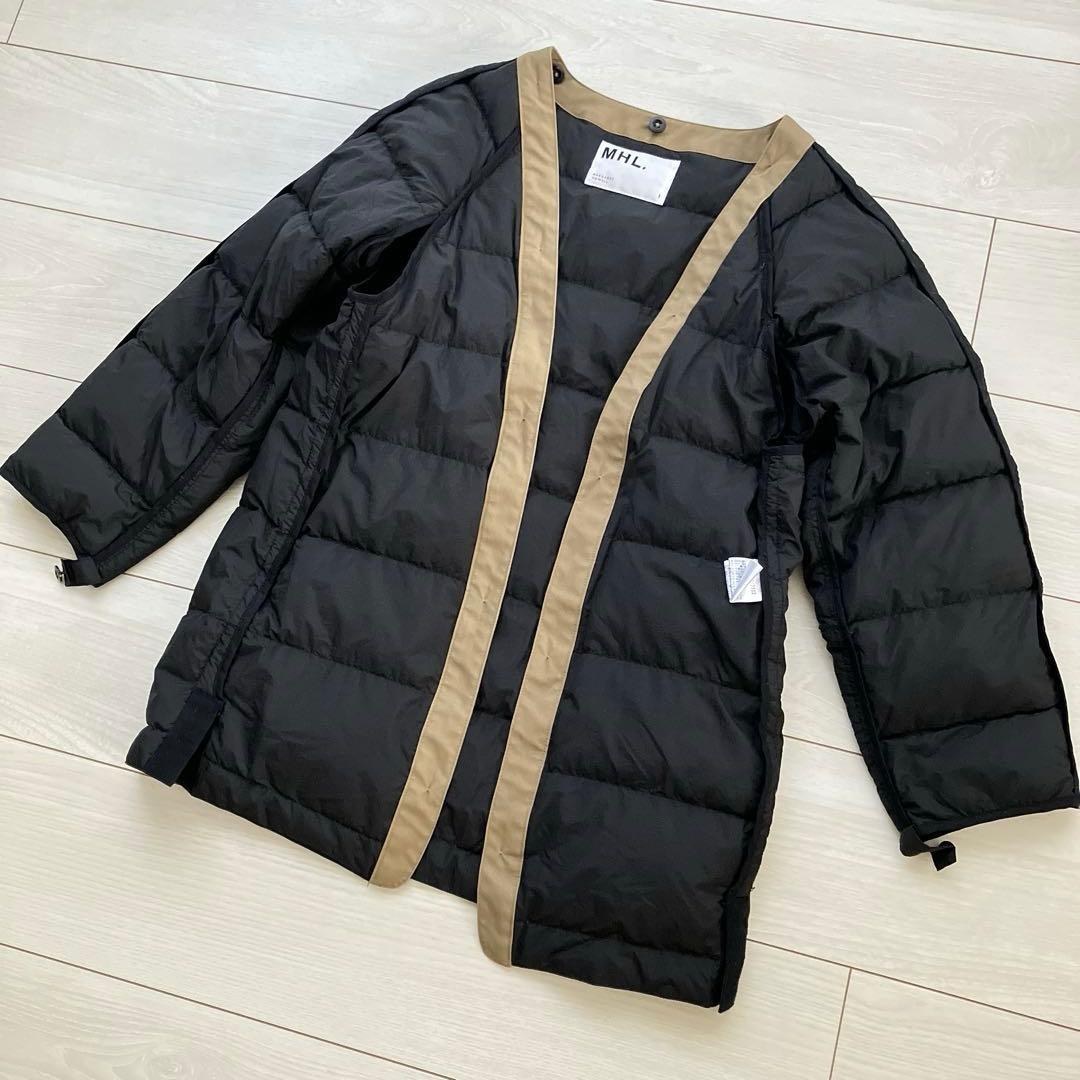 美品 MHL 3way フード ダウン 取外可 モッズ コート ライナー ロング