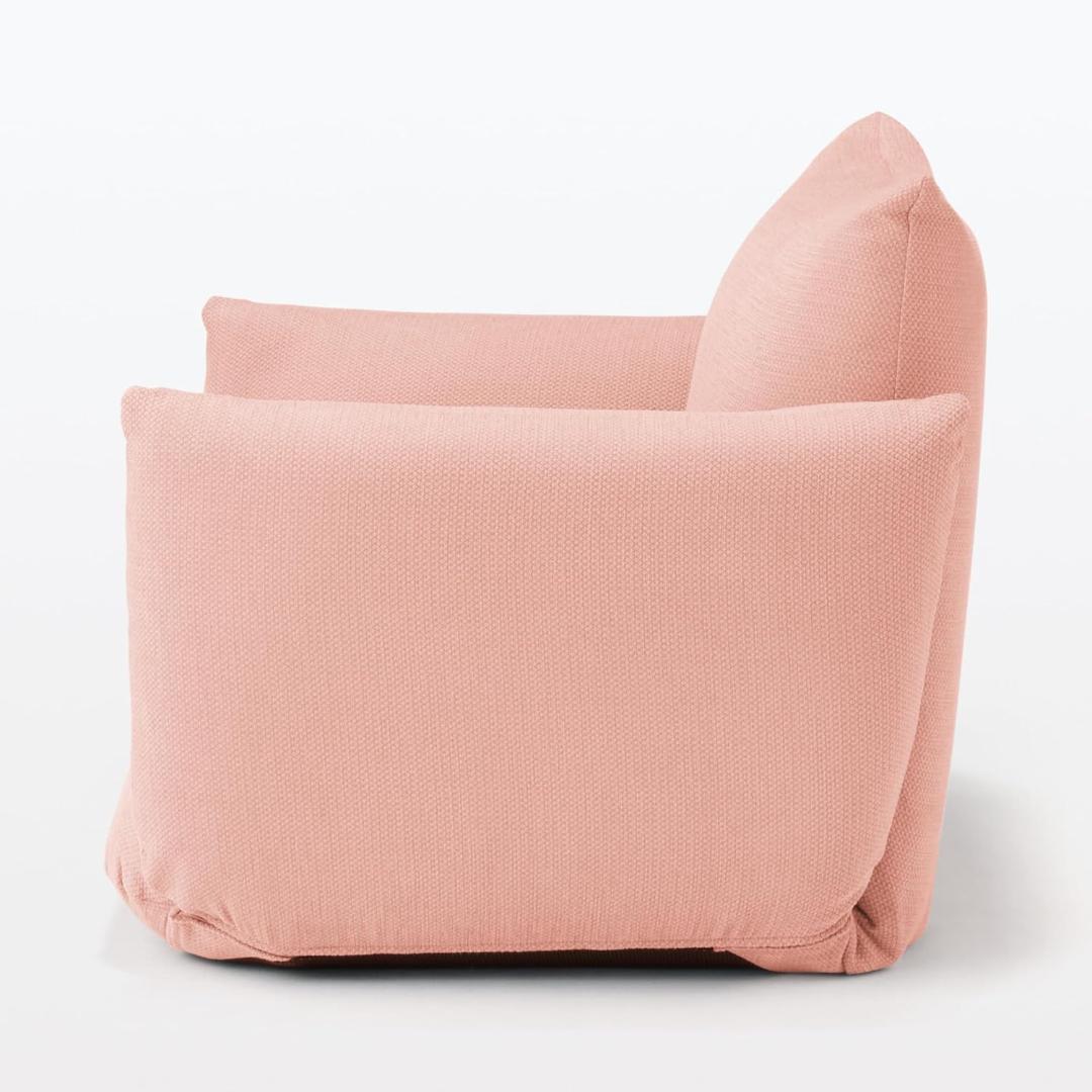 無印良品 リクライニングフロアソファ ピンク 1シーター