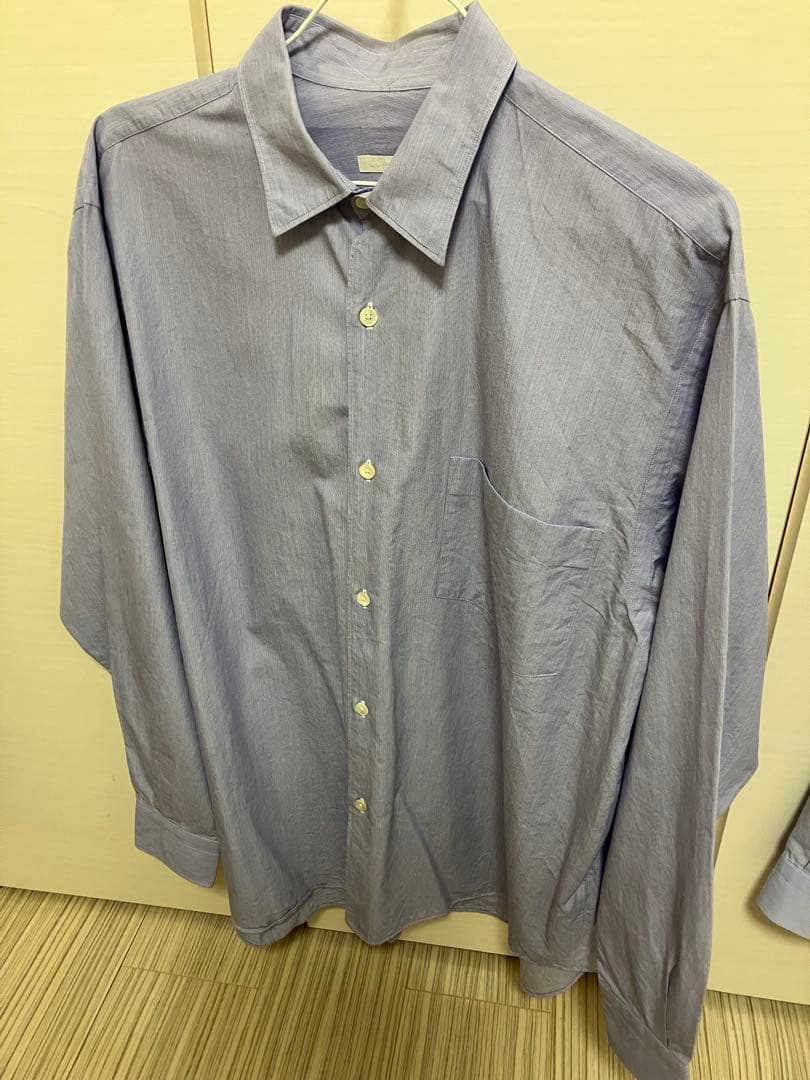 22AW COMOLI コモリシャツ サックスストライプ