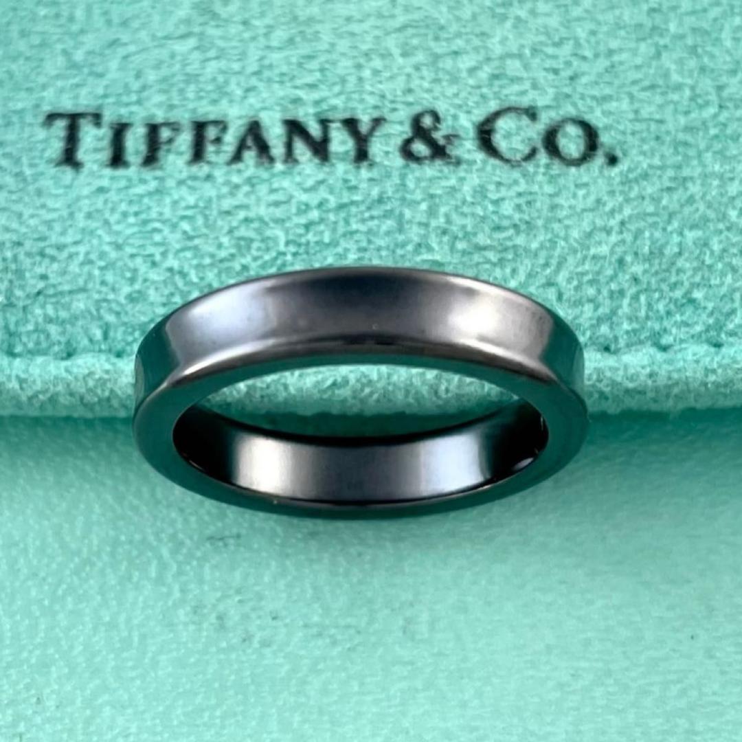 ティファニー 11.5号 1837 ナロー リング ブラック チタン P88fe