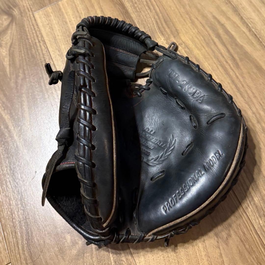 ［美品］ハタケヤマ　キャッチャーミット　ブラック　黒