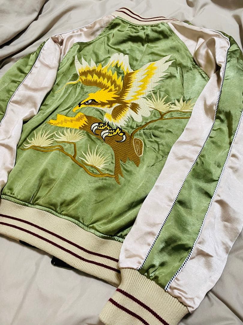 NON STOCK スカジャン 別珍 日本限定 虎 ワシ サテン unisex