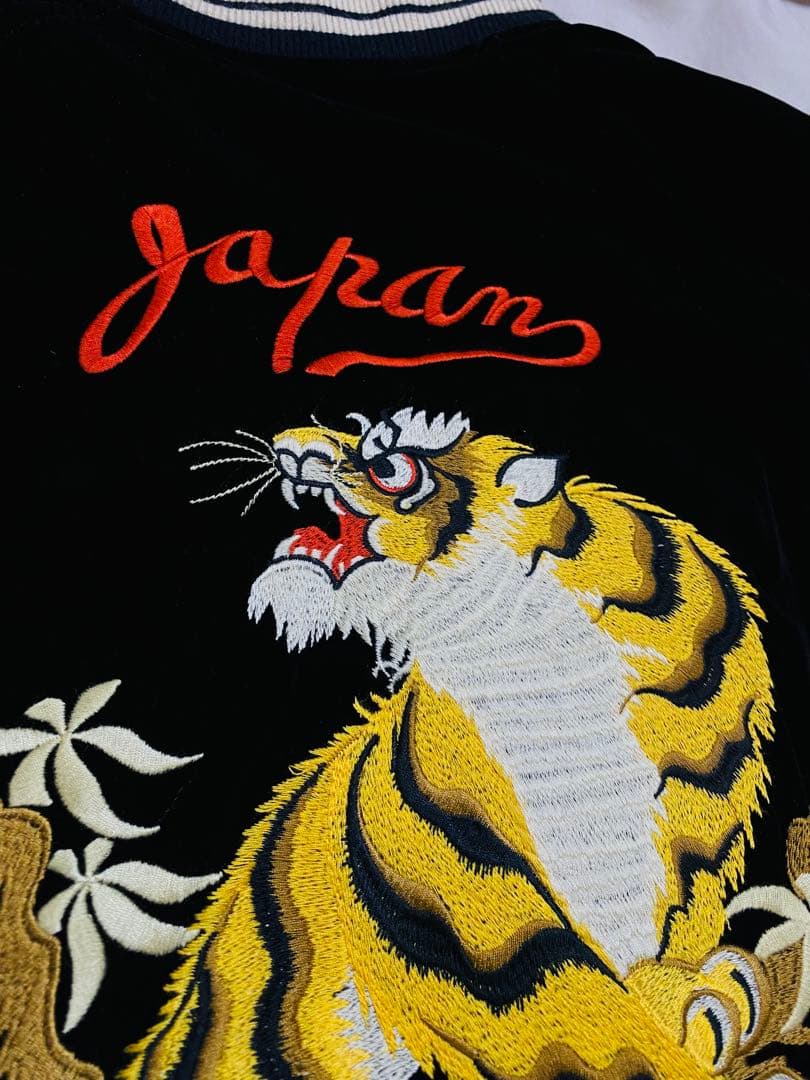 NON STOCK スカジャン 別珍 日本限定 虎 ワシ サテン unisex