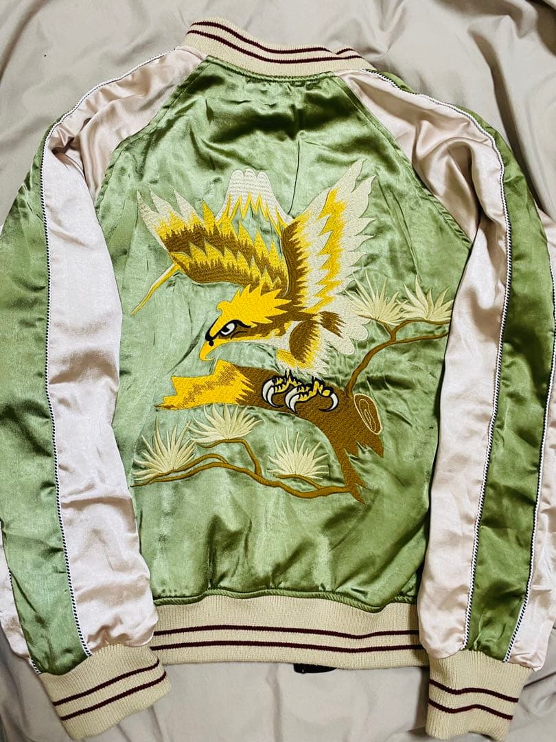 NON STOCK スカジャン 別珍 日本限定 虎 ワシ サテン unisex