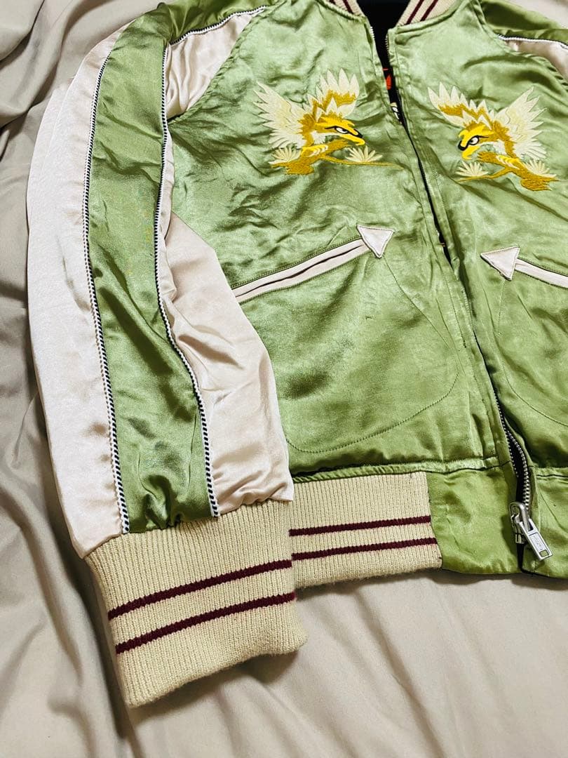 NON STOCK スカジャン 別珍 日本限定 虎 ワシ サテン unisex