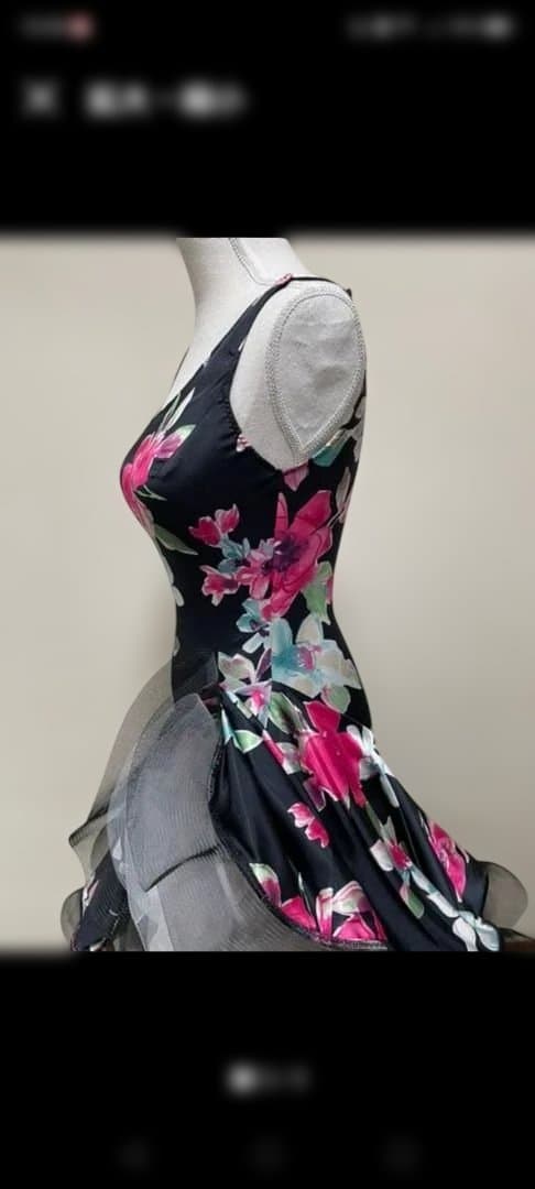 社交ダンス　ラテン　ドレス　ワンピース　SM〜M 競技　デモ