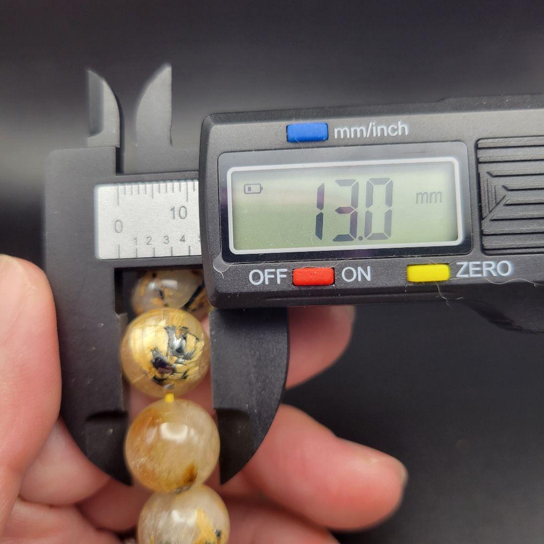 49g 太陽照射ルチル タイチンルチル 13mm玉 内径17cm