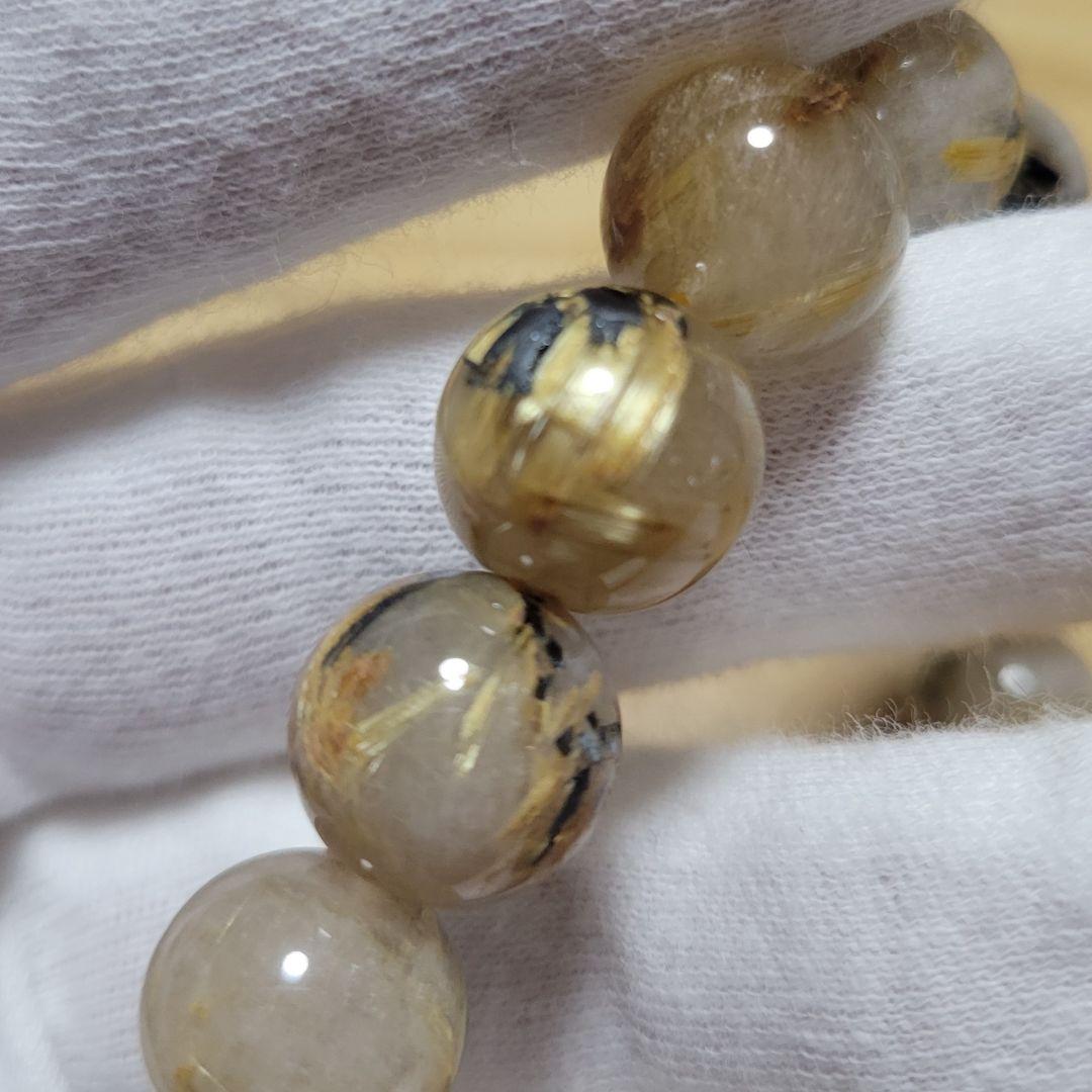 49g 太陽照射ルチル タイチンルチル 13mm玉 内径17cm