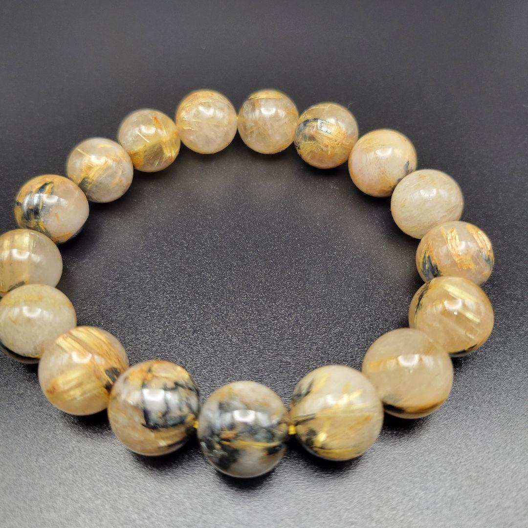 49g 太陽照射ルチル タイチンルチル 13mm玉 内径17cm