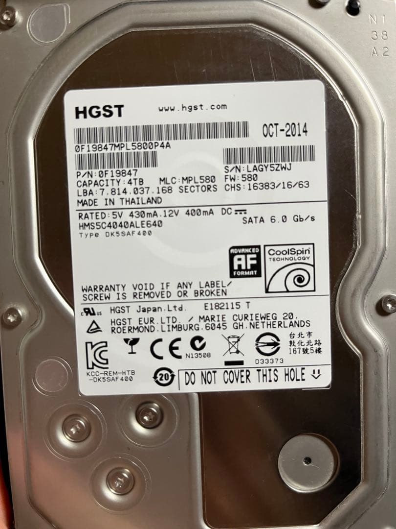 QNAP TS-453Be-4G NAS 中古HDD 4TB×4付