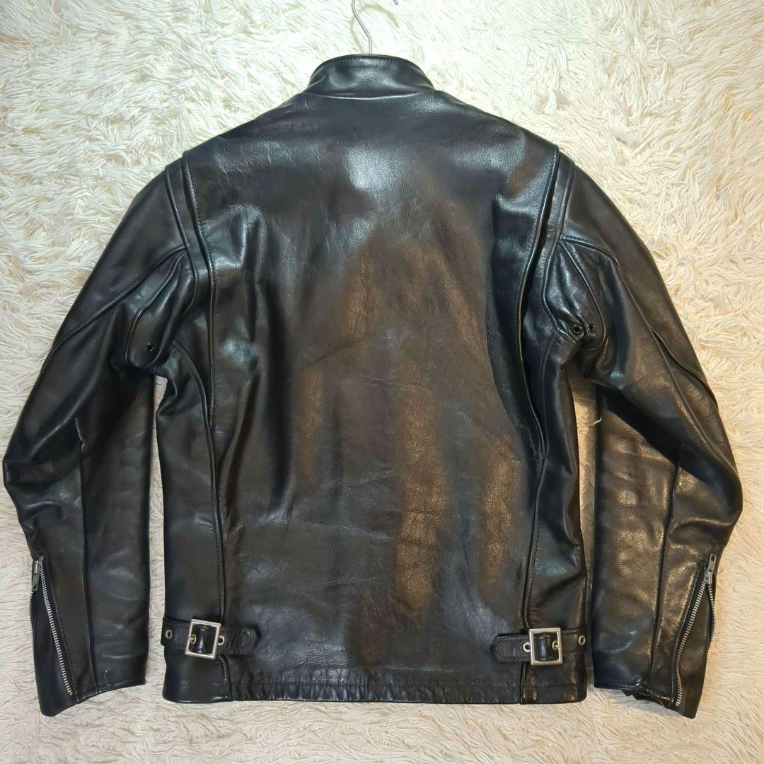 美品 Schott 641 (M) シングルライダース LENZIP レザー 黒