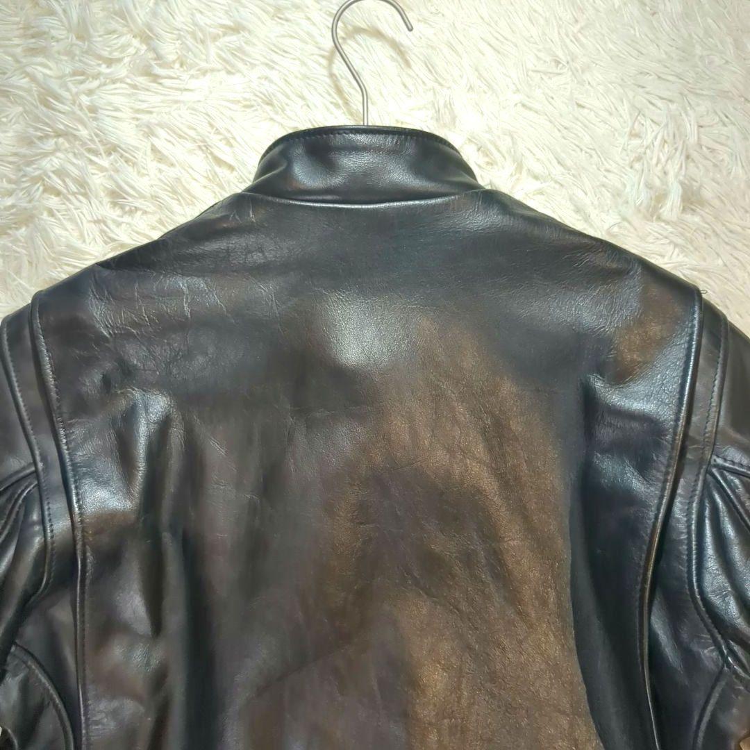 美品 Schott 641 (M) シングルライダース LENZIP レザー 黒