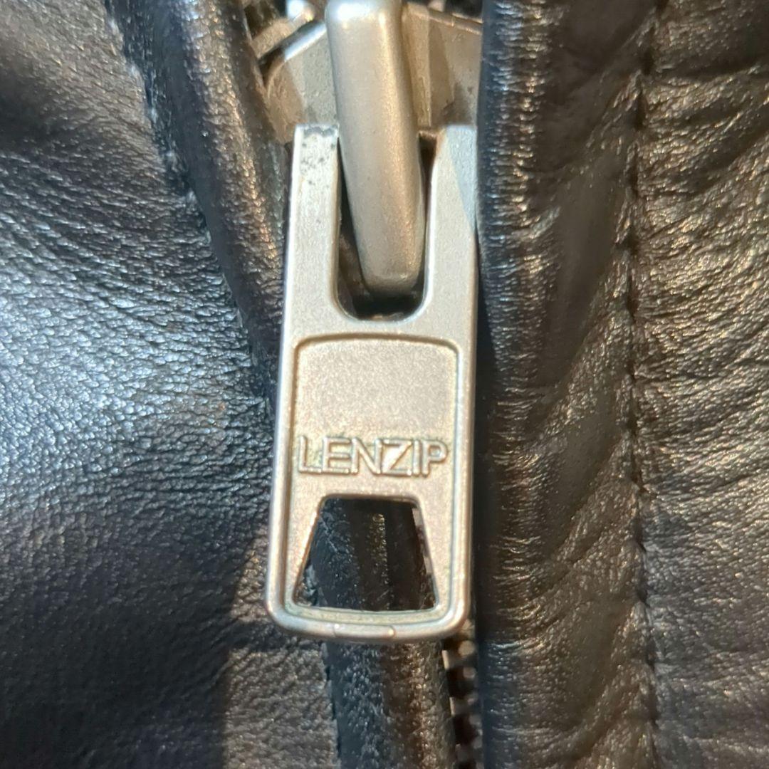 美品 Schott 641 (M) シングルライダース LENZIP レザー 黒