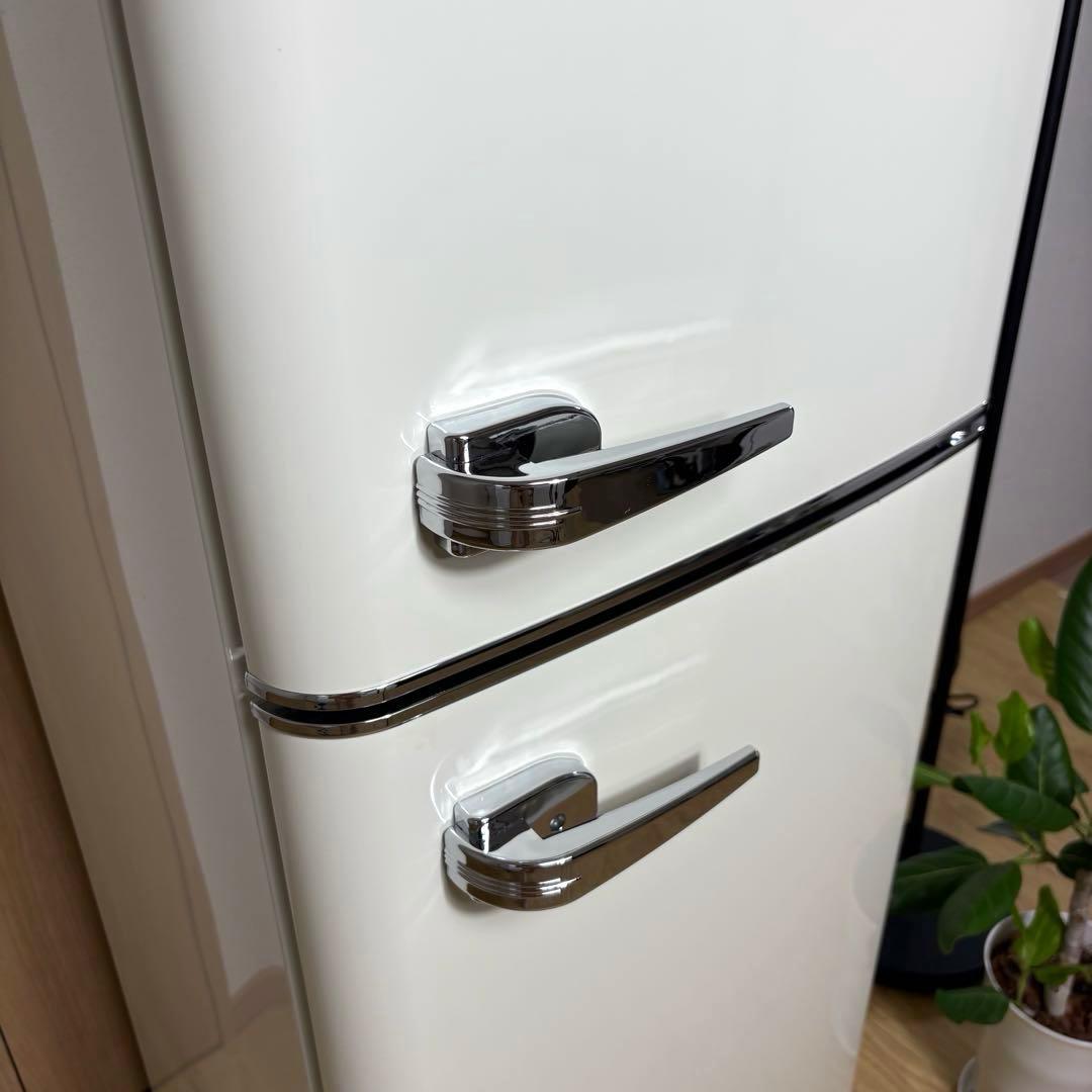 2021年製 冷蔵庫 一人暮らし 単身用 小型 3ヶ月保証 送料無料 レトロ家電