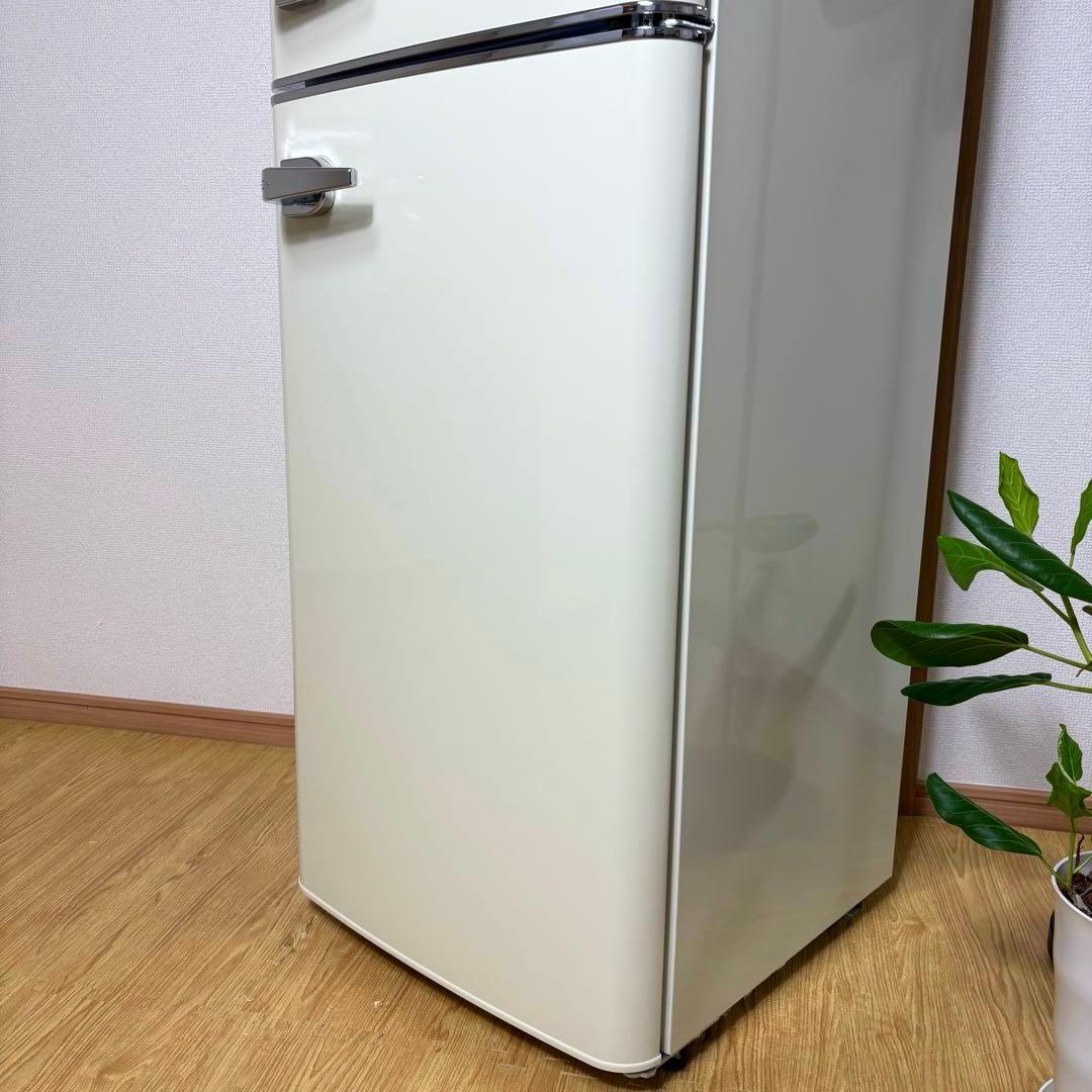 2021年製 冷蔵庫 一人暮らし 単身用 小型 3ヶ月保証 送料無料 レトロ家電