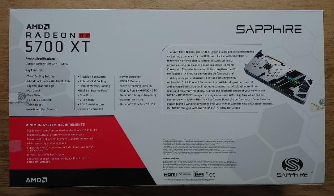 Sapphire Radeon RX 5700 XT 8GB グラフィックボード